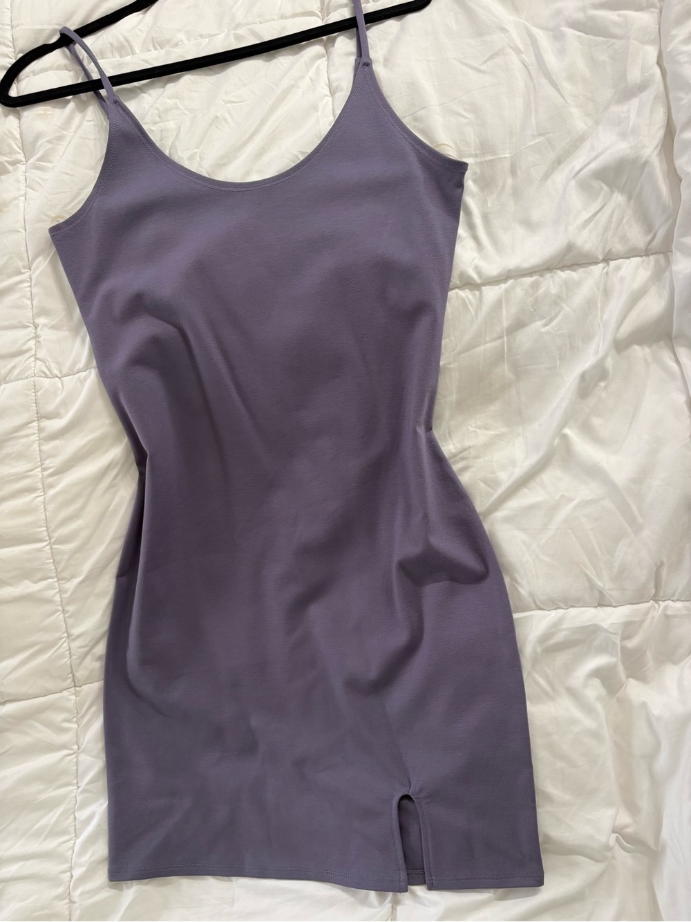 Women's Lavender Slip Dress with Spaghetti Straps